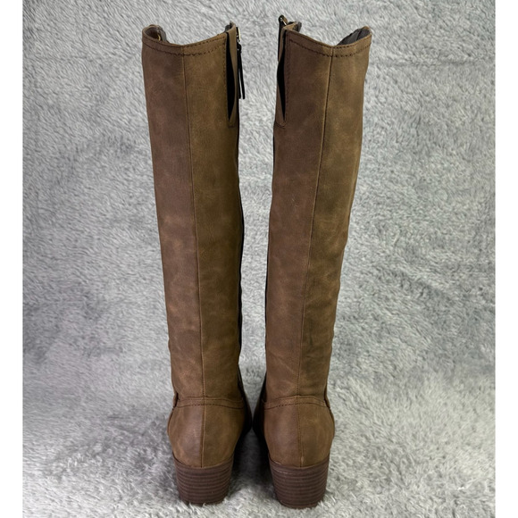 SOUL by Naturalizer Zoya Knee High Boot Women's 7.5 Brown Riding Boho Western - Picture 3 of 10
